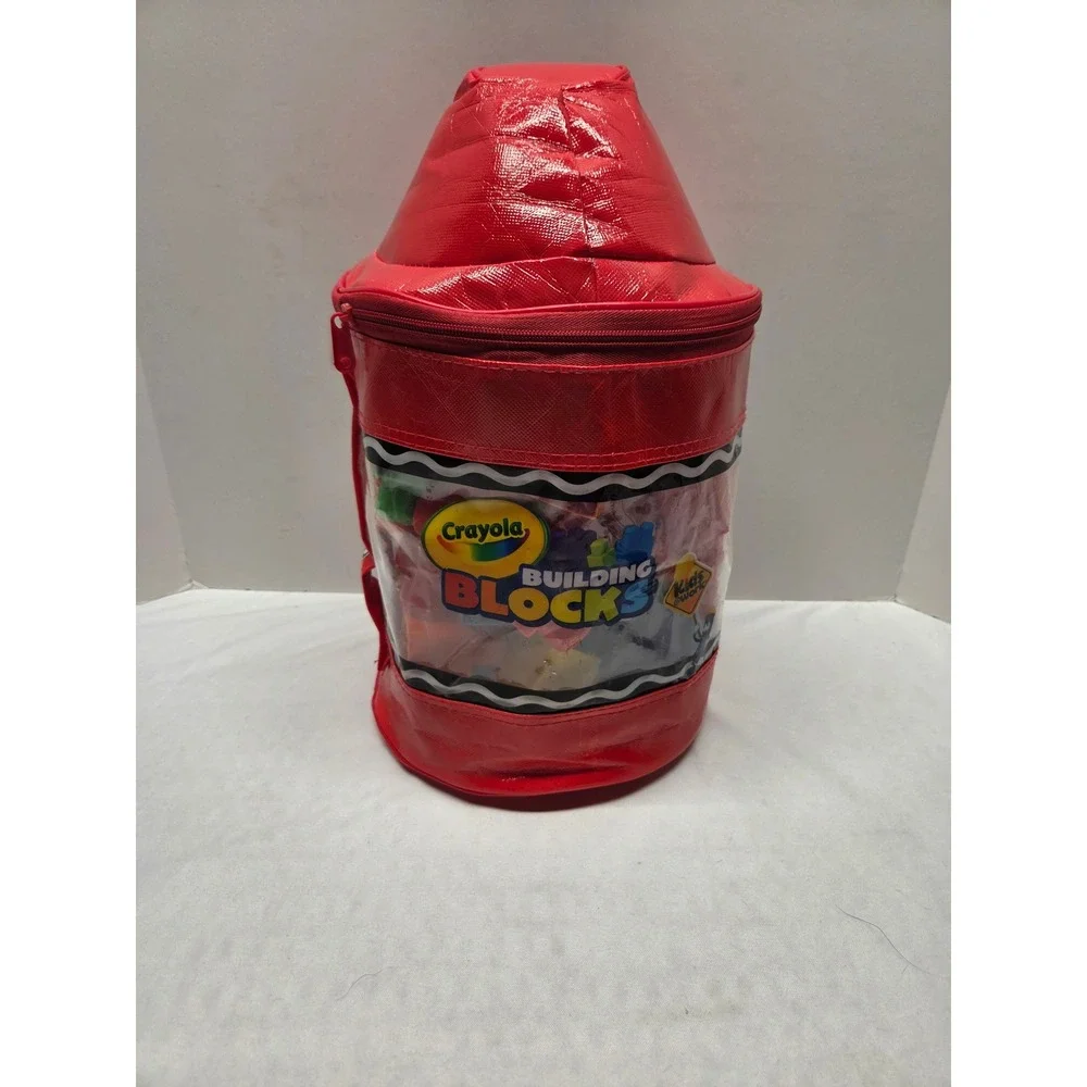 Crayola Building Blocks Red Crayon Storage Bag Kids at Work Large Blocks Set